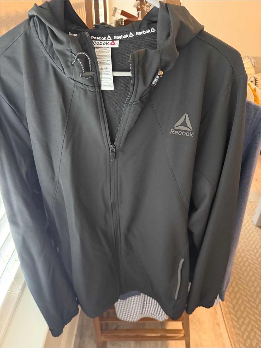 Reebok Black Men's Hooded Performance Jacket